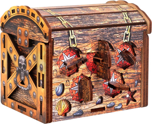 Scrigno del tesoro dei pirati - scrigno,