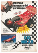 Pubblicità 1989 auto GIG Nikko Mustang radiocomandata scala 1:16