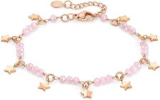 Nomination Bracciale Donna in Acciaio e Cristalli, Finitura Oro Rosa
