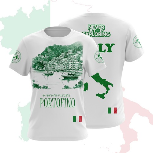 Shirt grafica portofino - t-shirt,