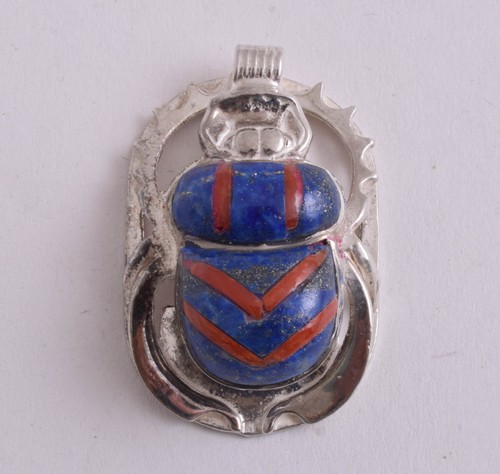 Ciondolo argento scarabeo - in,