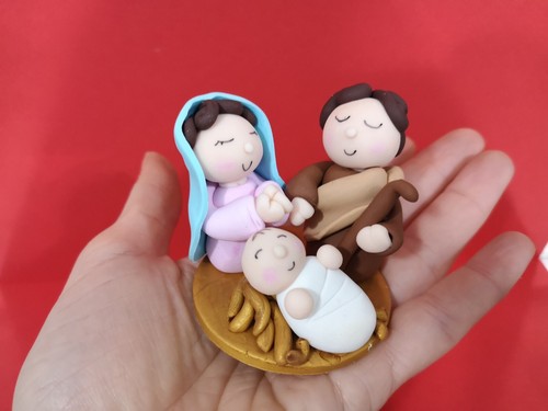 Mini presepe fimo fatto - mini,
