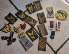 Lotto Gradi Tubolari Sergente Militare Esercito Italiano Divisa Spalline Uniform