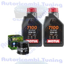 Kit Tagliando Olio Motul 7100 20W50 Per Peugeot Scooter 400 Metropolis 2013>2018