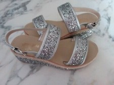 Sandali estivi con zeppa da donna color  argento n. 36 Gold & Gold