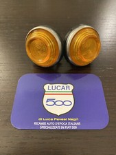 LUCCIOLE LATERALI FIAT 500 F L R COPPIA ARIC CON GUARNIZIONI E PORTALAMPADA
