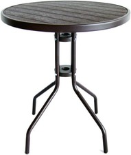 Tavolino da giardino Tondo bar esterno in Metallo Grigio