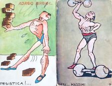 § SPORT, PESISTICA - 2 CART. UMORISTICHE 1900/1940