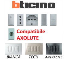 BTICINO SERIE AXOLUTE COMPATIBILE PRESE INTERRUTTORI PULSANTI DEVIATORI USB