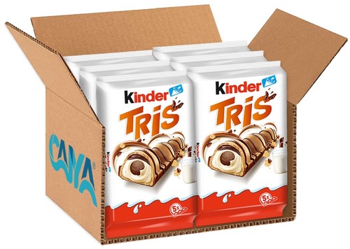 Kinder tris snack wafer - 6x,