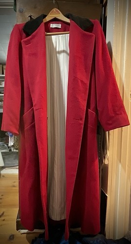 Cappotto lungo rosso donna