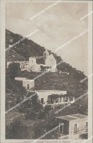 Bg426 cartolina alicudi - bg426, chiesa