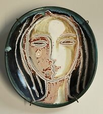 ANTICA SCULTURA piatto CERAMICA VALLAURIS epoca '900 design PICASSO ? Viso Donna