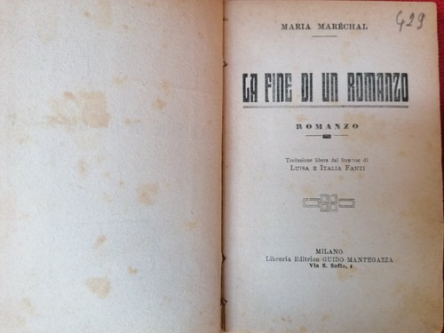 Fine romanzo libro - di,