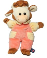 Doudou Vache rose jaune Trudi