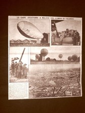 Gare aviatorie a Milano nel 1919 Nel Campo di Taliedo Dirigibile PV1 Aviazione