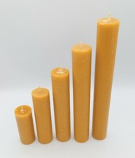 Candela con cera d'api diametro 4cm altezze a scelta 10/15/20/25/30cm