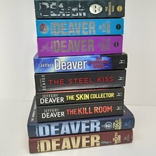 9x Jeffrey Deaver Lincoln Rhyme Series The Kill Room Crime Thriller Book Bundle