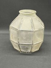 Plafoniera vintage Art Deco geometrica sfaccettata vetro smerigliato globo ricambio