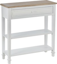 DecHome Tavolo Consolle con Cassetto Ingresso Camera Bianco 837046