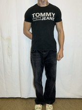 Tommy Hilfiger Jeans t-shirt maglietta top nero logo taglia L