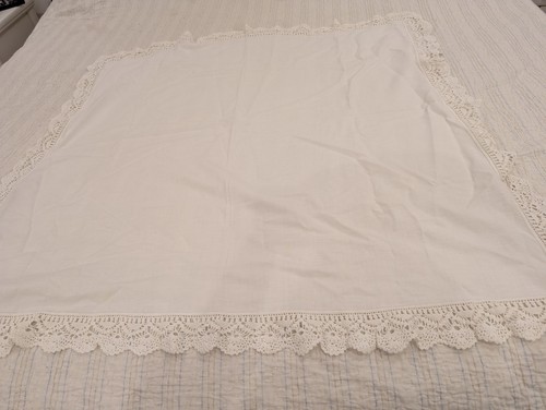 Vintage white tablecloth with