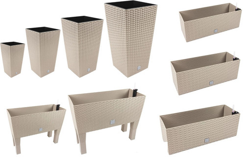 Fioriera effetto rattan - , vaso