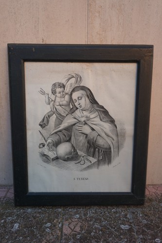 Quadro santa teresa - santa,