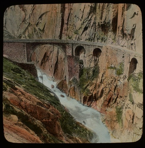 Antique magic lantern slide - magic,