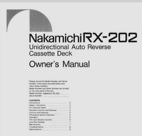 Nakamichi 202 lettore - rx-202,
