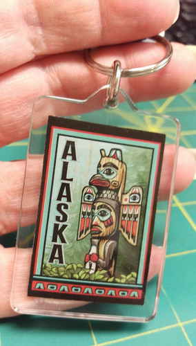Portachiavi alaska totem - portachiavi,