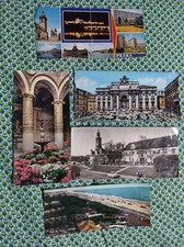 Originali cartoline vintage formato grande viaggiate 2 Praga, Firenze, Roma,...