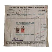 1941 Società Italiana Per Impianti Frigoriferi Milano Fattura C02478