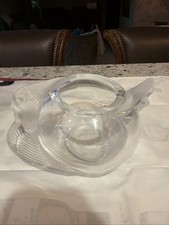 Vaso ciotola colomba cristallo