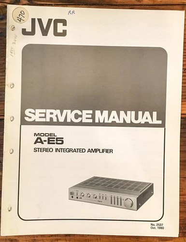 Jvc amplificatore manuale - jvc, a-e5