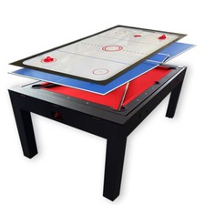 Biliardo Multigioco 7FT rosso Air Hockey + Ping Pong + Tavolo – Strike