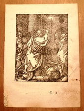 Antica Xilografia Albrecht Durer Daniel Bissuccio 1612 Venezia Cacciata Mercanti
