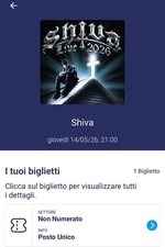 Biglietto Concerto Shiva 2026