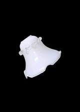 Vetro di ricambio paralume bianco cristallo per lampadari abatjour applique E14