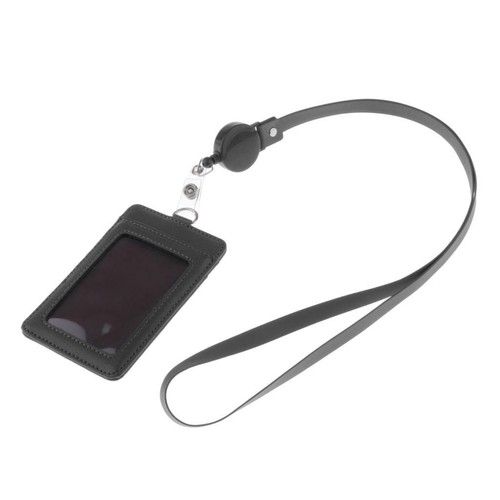 Portabadge pelle con slot - pelle,