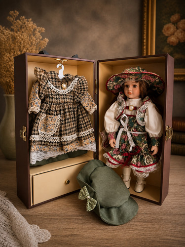 Vintage porcelain doll - porcelain,