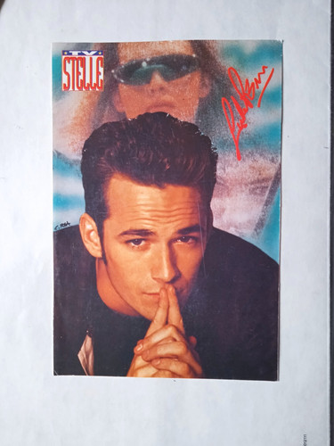 Cartolina vintage luke perry - vintage, perry"