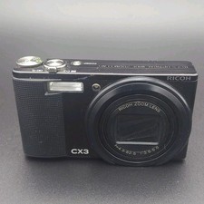 Fotocamera digitale compatta RICOH CX3 nera 10 MP 10,7x zoom usata testata in Giappone