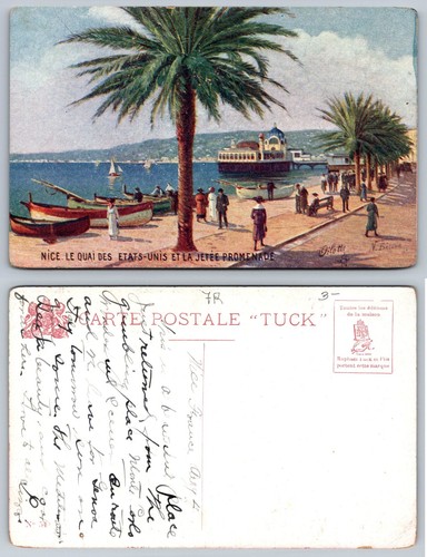 Cartolina nizza francia quai - cartolina,