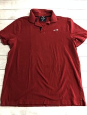 Polo Hollister uomo 2XL rossa epica flessibile elasticizzata manica corta piqué casual