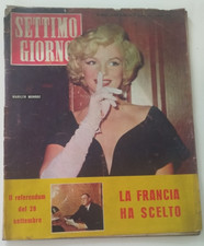 MARILYN MONROE IN COPERTINA DI RIVISTA SETTIMO GIORNO 1958