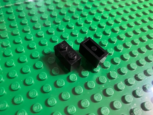Lego 1x2 nero black - 1x2,