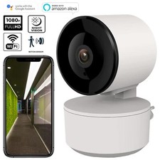 Telecamera 1080P WiFi smart videocamera grandangolare sorveglianza alexa google