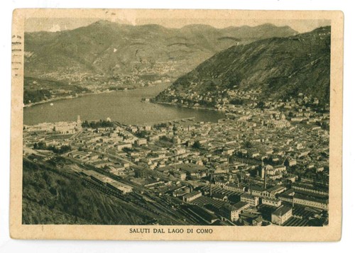 Cartolina antica rara lago - antica,