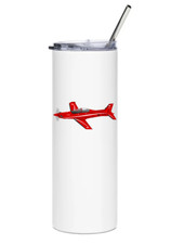 Pilatus PC-21 Bicchiere da acqua in acciaio inox con cannuccia - 20 oz.